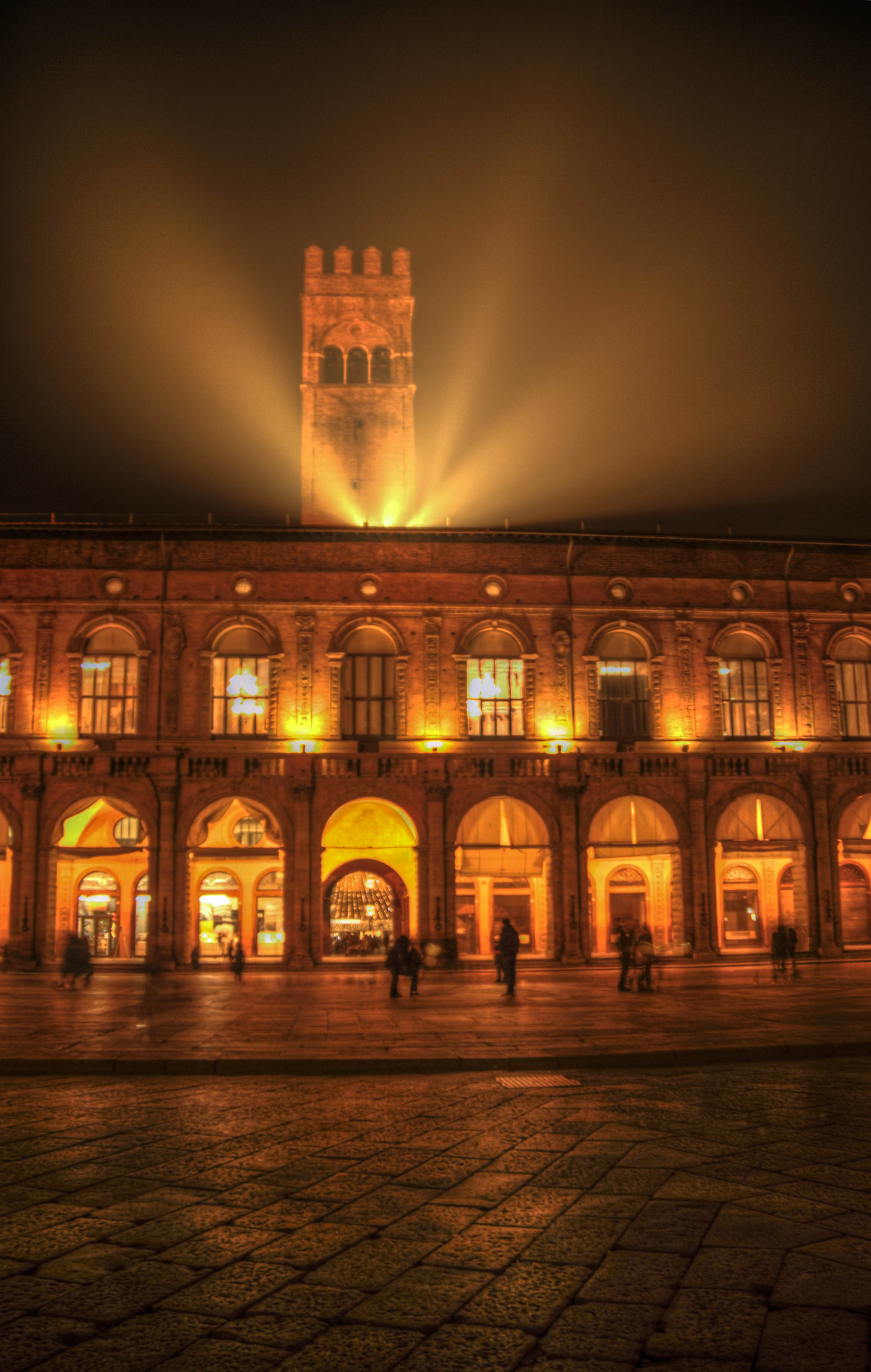 Bologna Palazzo notte luce 