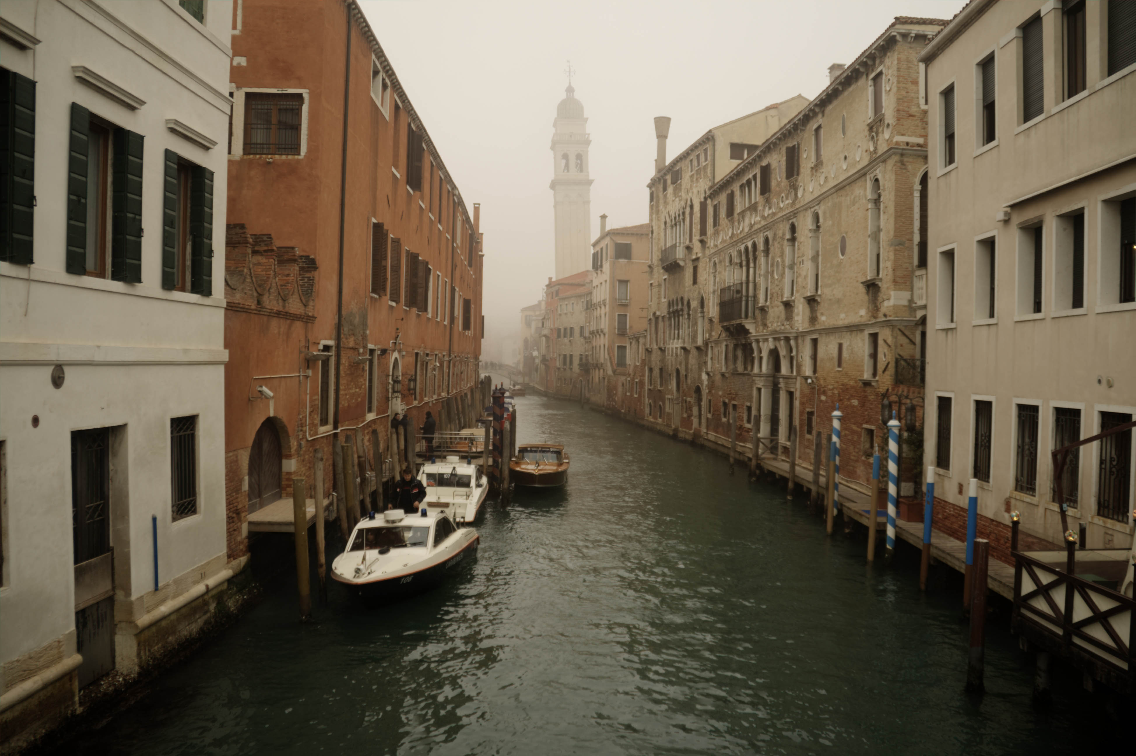 Venezia Canale Venezia Nebbia HDR 